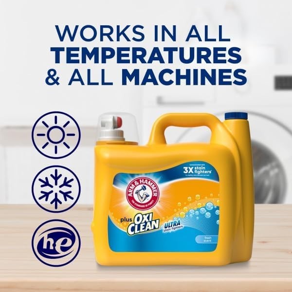 Plus OxiClean Ultra Stain Fighters Liquid Laundry Detergent | Stain Remover f…