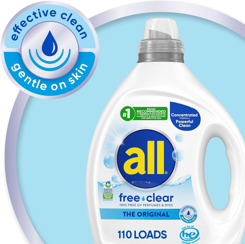 all free clear, Original, Liquid Laundry Detergent for 82.5 Fl Oz (Pack of 1)