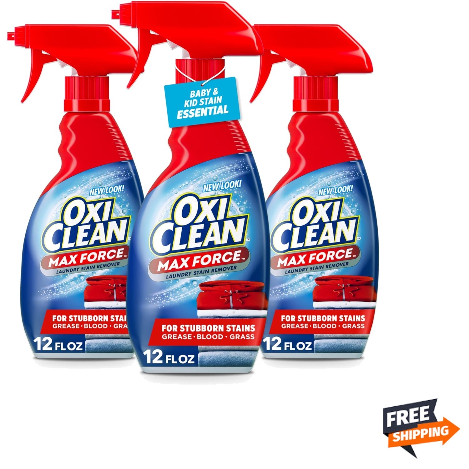 Laundry Stain Remover Spray Newborn Baby Essential 12oz 3-Pack