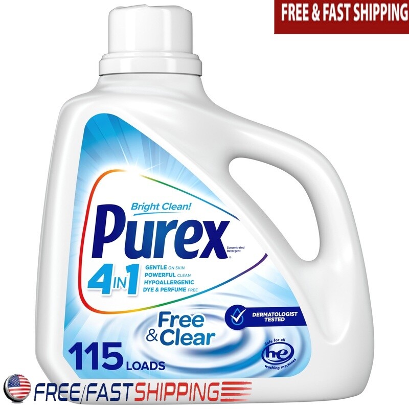 Hypoallergenic Liquid Laundry Detergent Unscented Dermatologist Tested 115 Loads