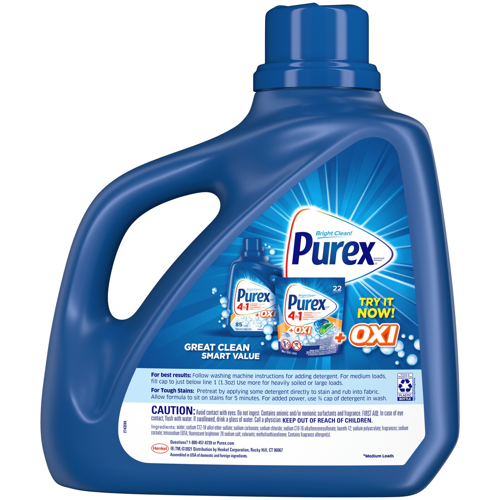 Liquid Laundry Detergent Mountain Breeze 150 Fluid Ounces 115 Loads