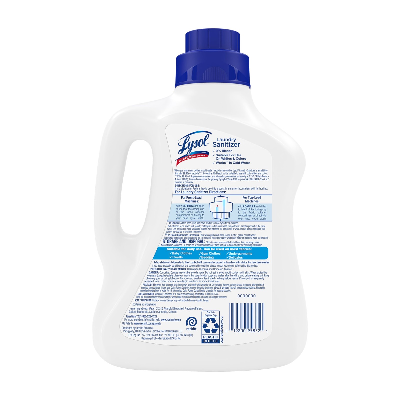 Lysol Laundry Sanitizer Additive Bacteria Causing Laundry Odor Eliminator