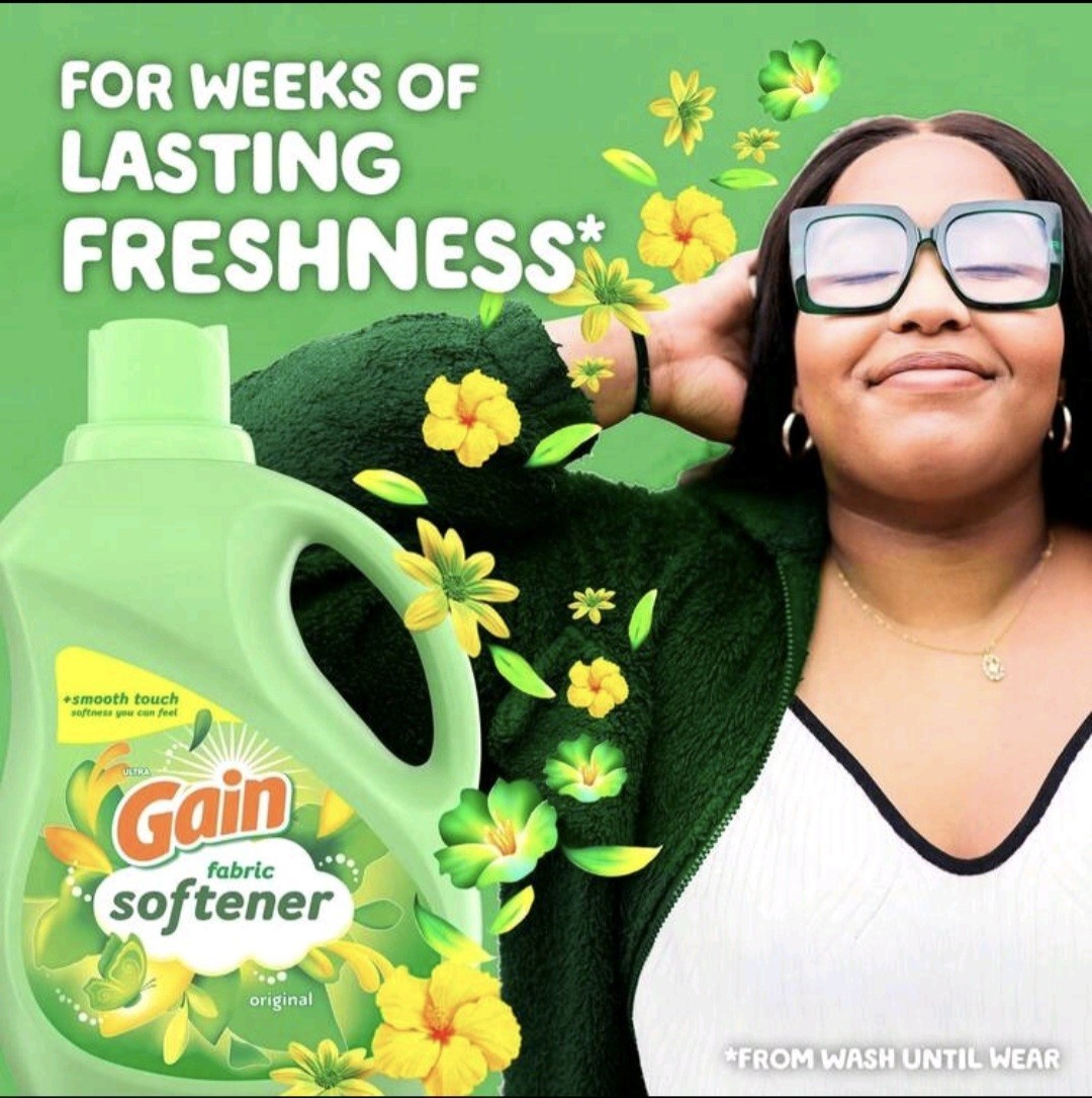 Gain Fabric Softener Liquid 35 oz Floral Scent Anti Static Wrinkle Reducing