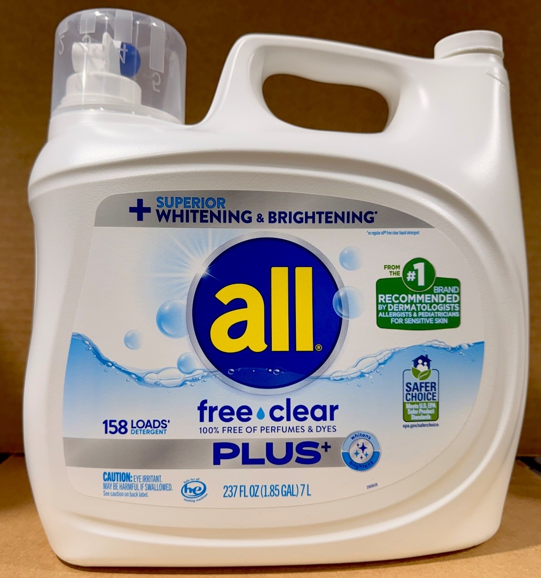All Laundry All Free and Clear Plus+ HE Liquid Laundry Detergent – 237oz