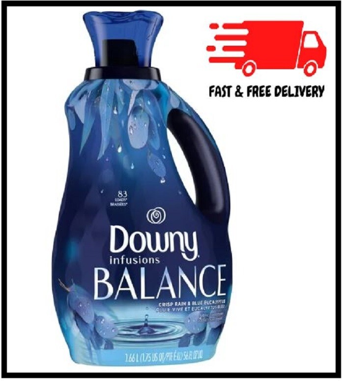 Downy Infusions Balance Fabric Conditioner, Crisp Rain & Blue Eucalyptus, 56 Oz.