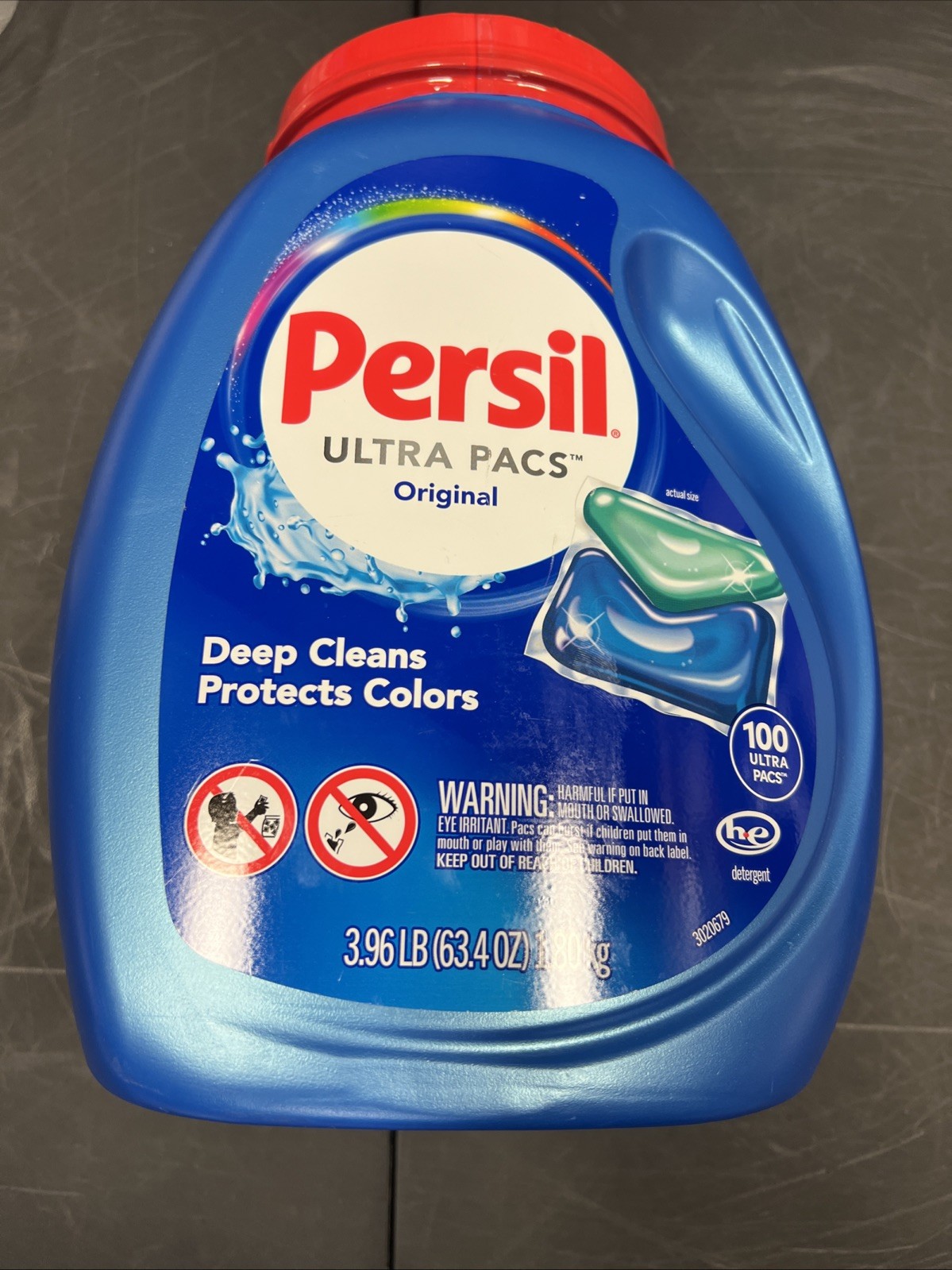 Persil Ultra Pacs Original Everyday Clean Laundry 100 Count (Pack of 1), Blue