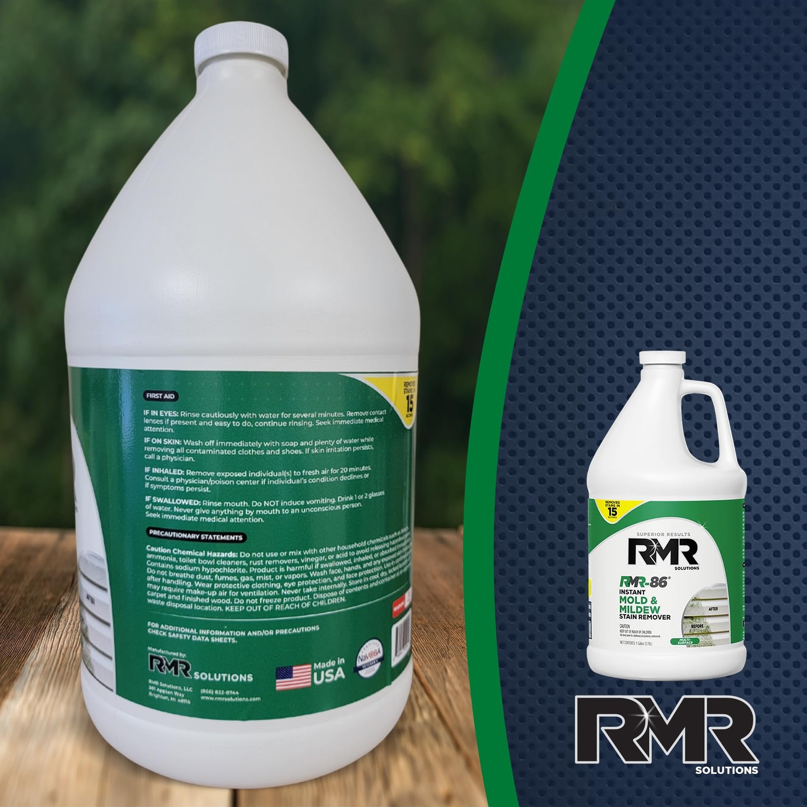 RMR-86 Instant Mold and Mildew Stain Remover 128 Fl Oz (Pack of 1), clear