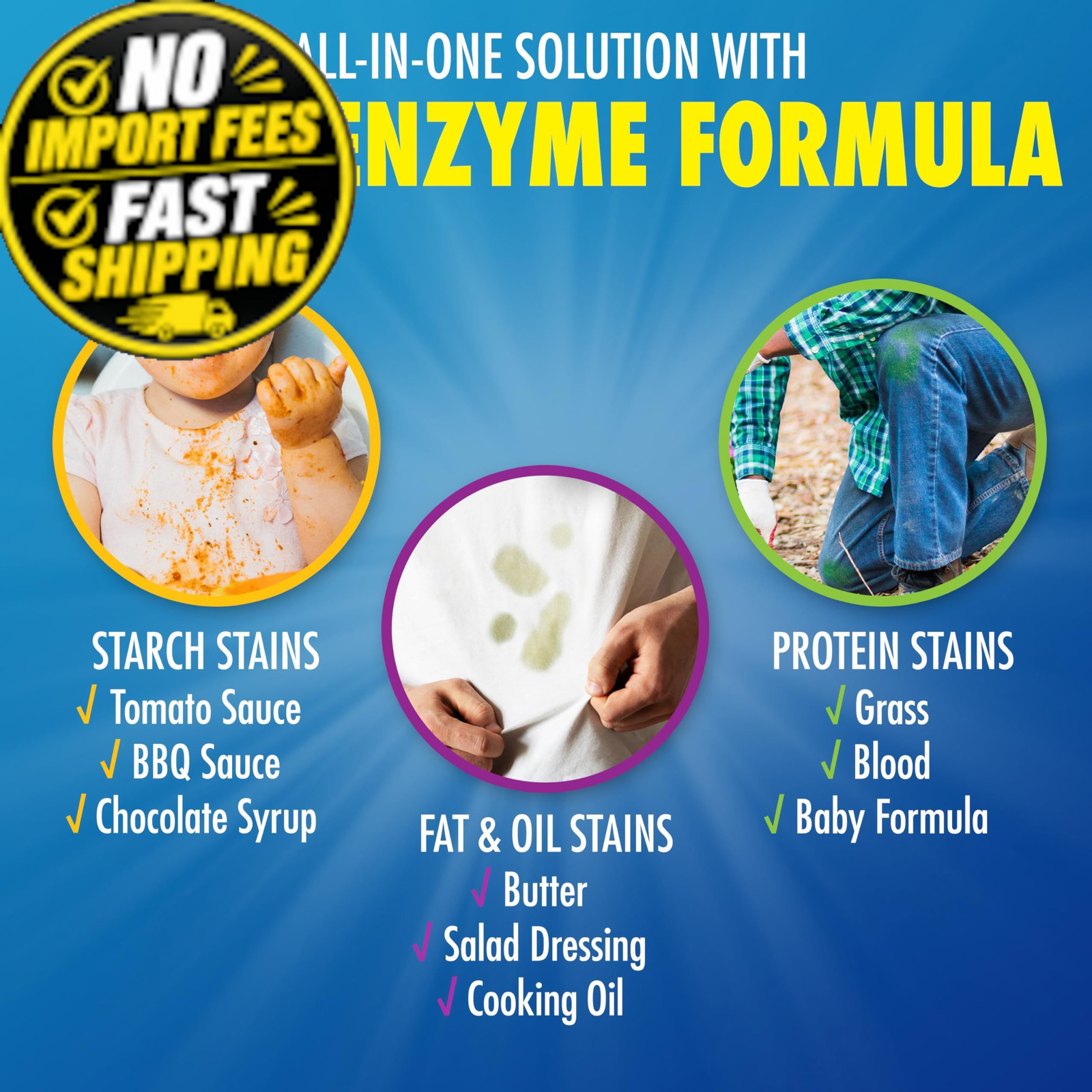 Zout Laundry Stain Remover, Triple Enzyme 12 Fl Oz (Pack of 1), No Color