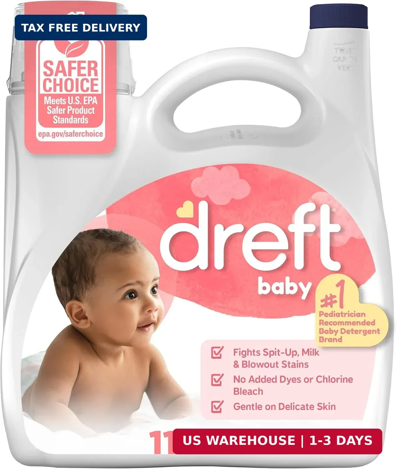 Baby Liquid Laundry Detergent, Gentle on Sensitive Skin Laundry Soap, 150
