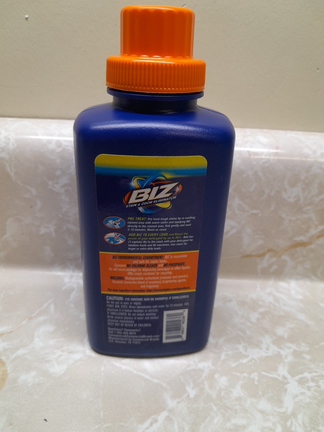 Get 3 BIZ Stain & Odor Eliminator Liquid Laundry Booster Color Safe 8 Oz. Bottle