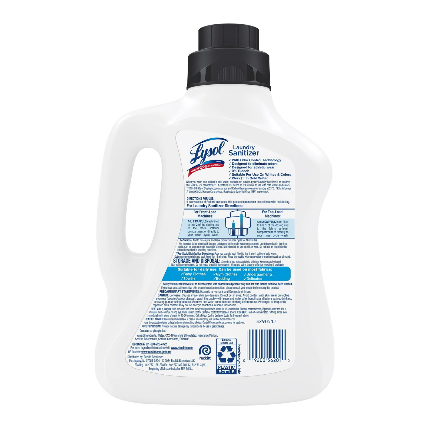 3pk LYSOL Tough Odor Eliminator Laundry Sanitizer 90floz Fresh Fabric Deodorizer