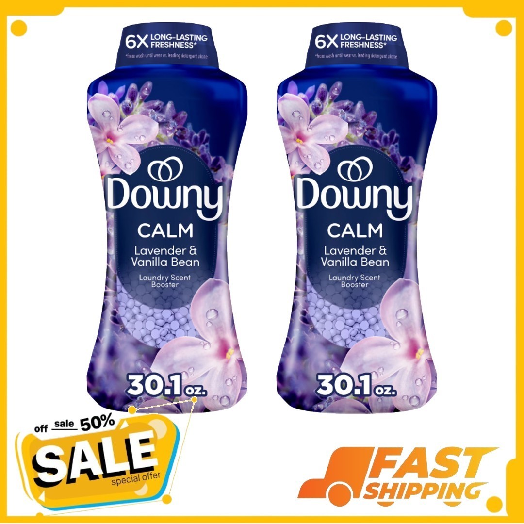 ( 2 Pack ) Downy Laundry Scent Beads, Lavender and Vanilla Bean Scent, 30.1 oz