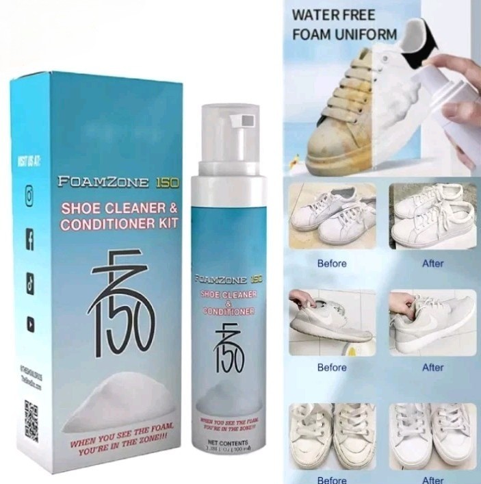 Shoe Cleaner & Conditioner Kit Foamzone 150 White Shoe Cleaning US Seller