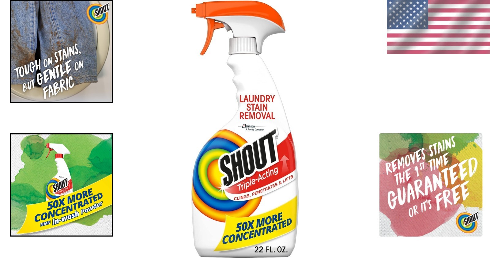 22oz Active Enzyme Laundry Stain Remover Spray – Eliminates 100+ Stains Easily