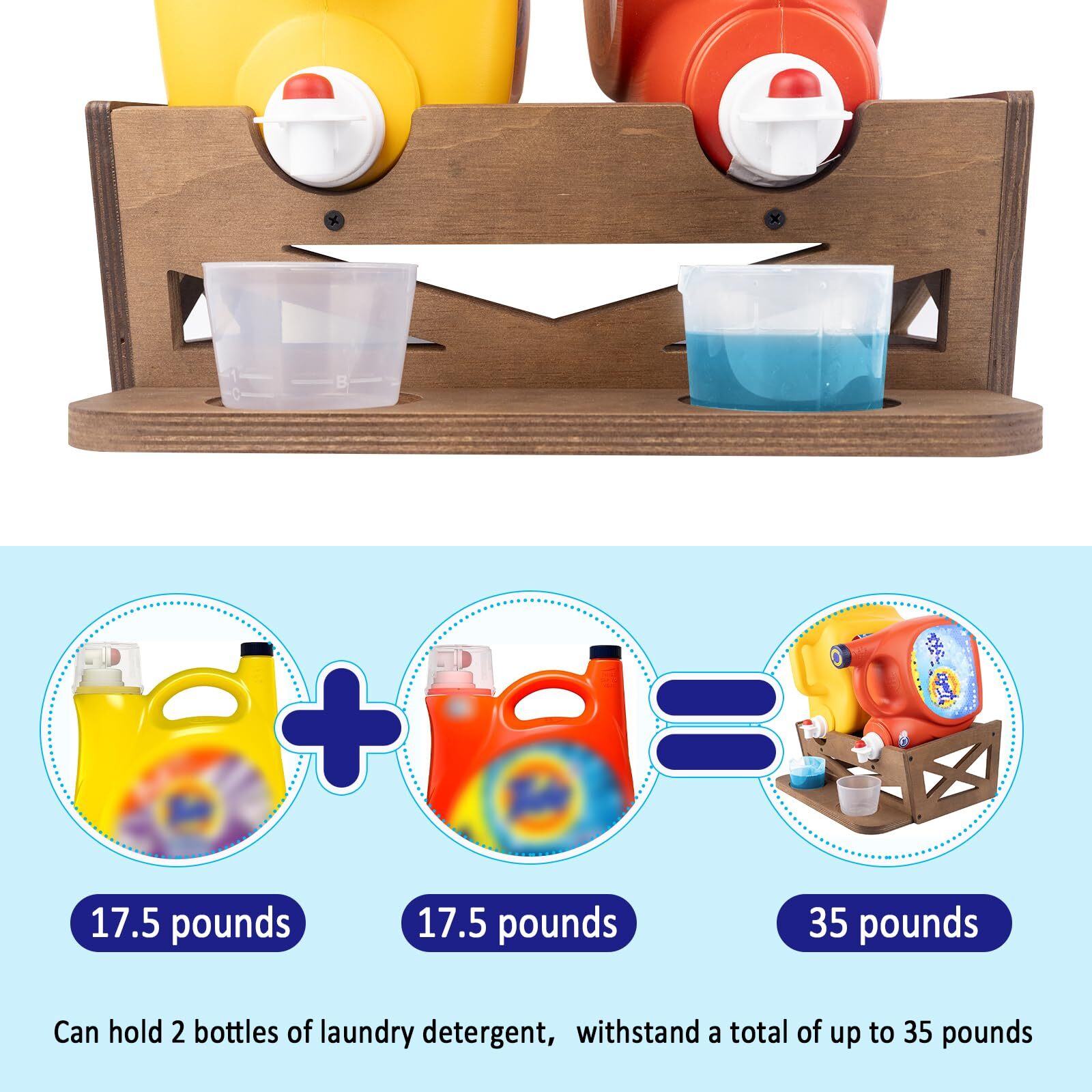Laundry Detergent HolderCan Hold 2 Bottles of Laundry DetergentHolds up to 35…