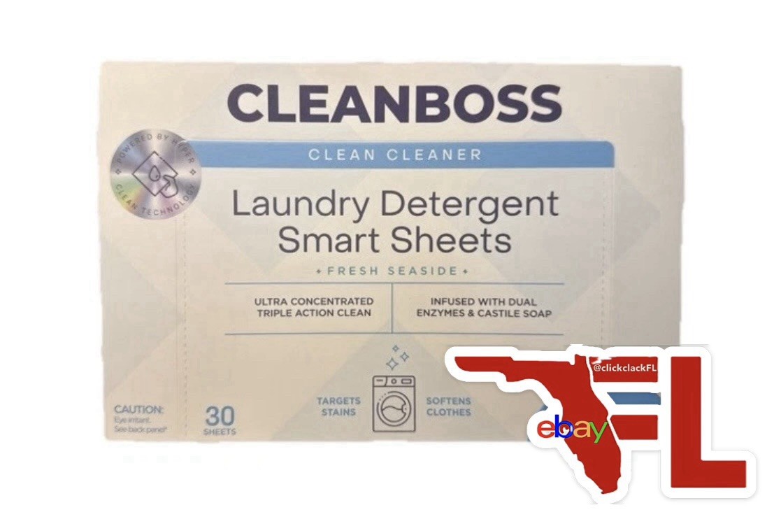 EBAY‘S BEST PRICE!! CleanBoss Laundry Detergent Smart Sheets 30ct UP TO 60 LOADS