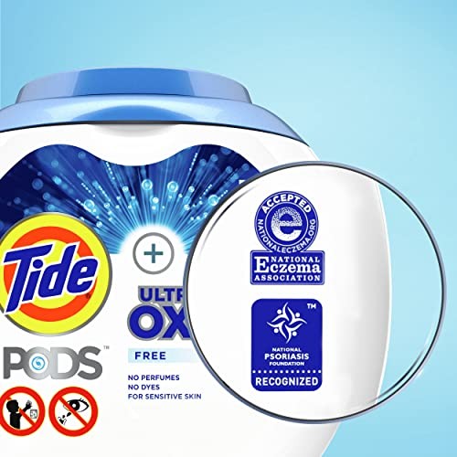 Tide Pods Ultra Oxi Free Laundry Detergent Pacs 57 Count Hypoallergenic Stain…