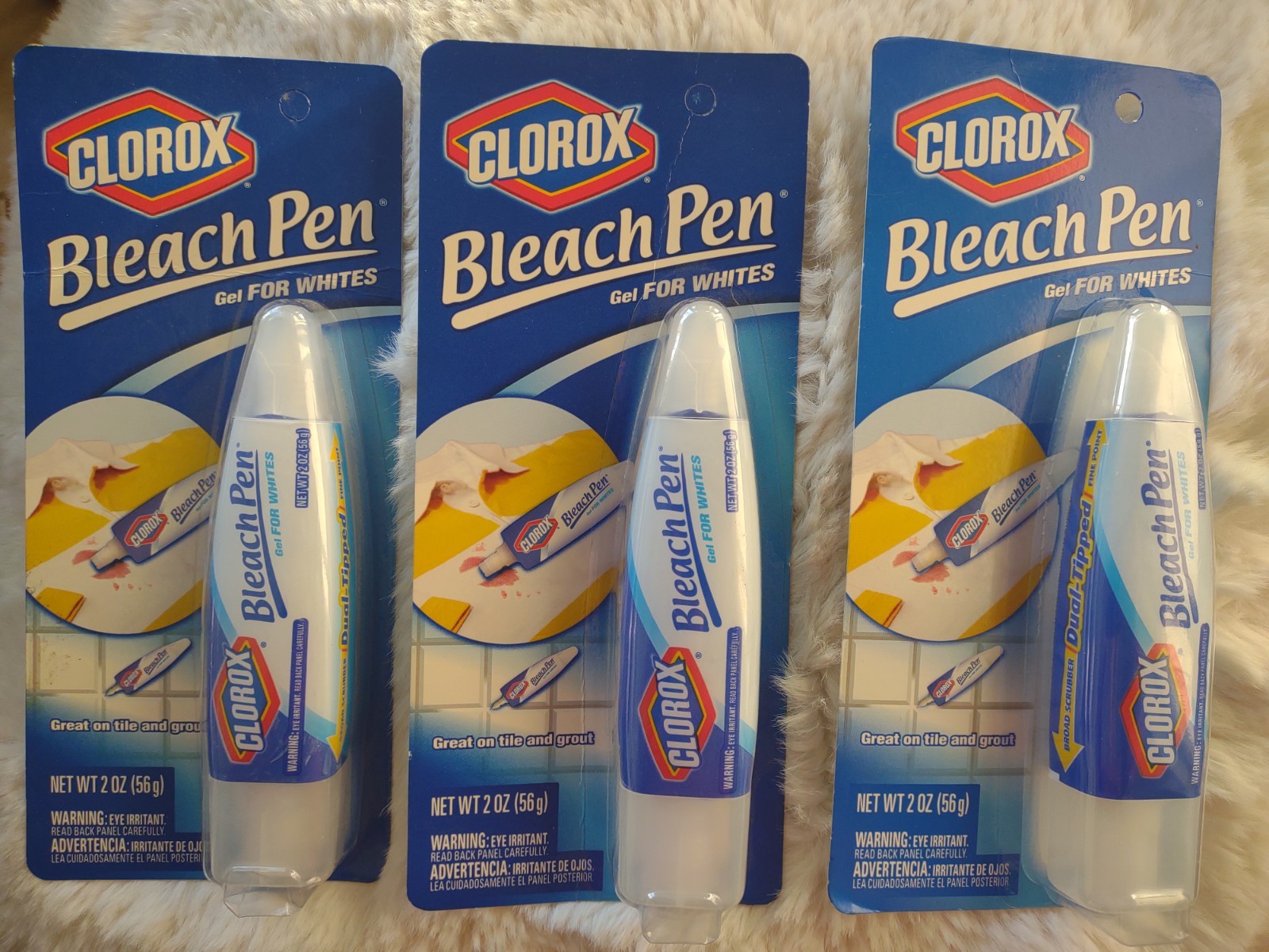 (3) Clorox Bleach Gel Dual Tip Pens 2 Oz. New In Package Unopened 2010 NOS