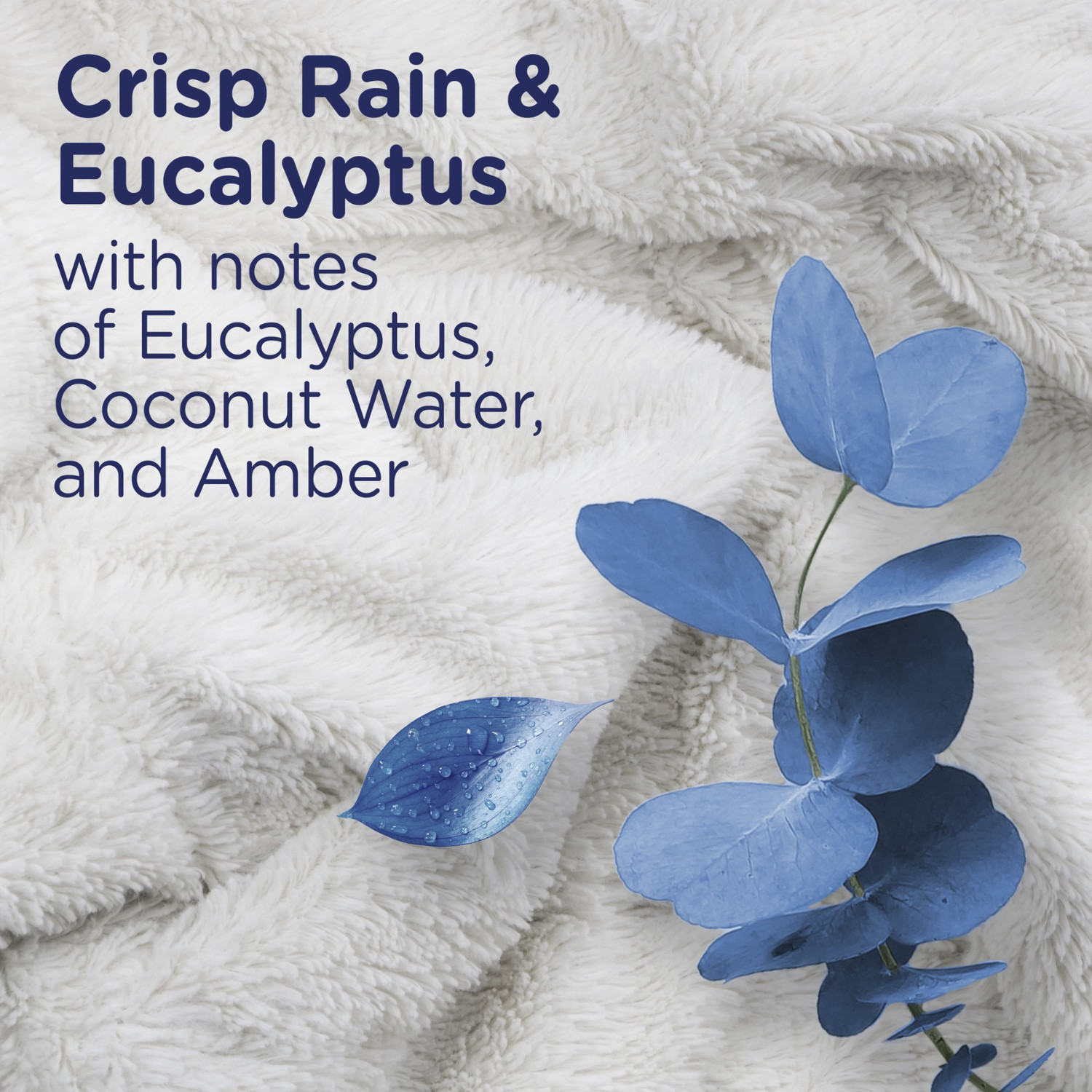 Downy Ultra Soft Balance Fabric Softener Crisp Rain Blue Eucalyptus 93oz, 3 Pack