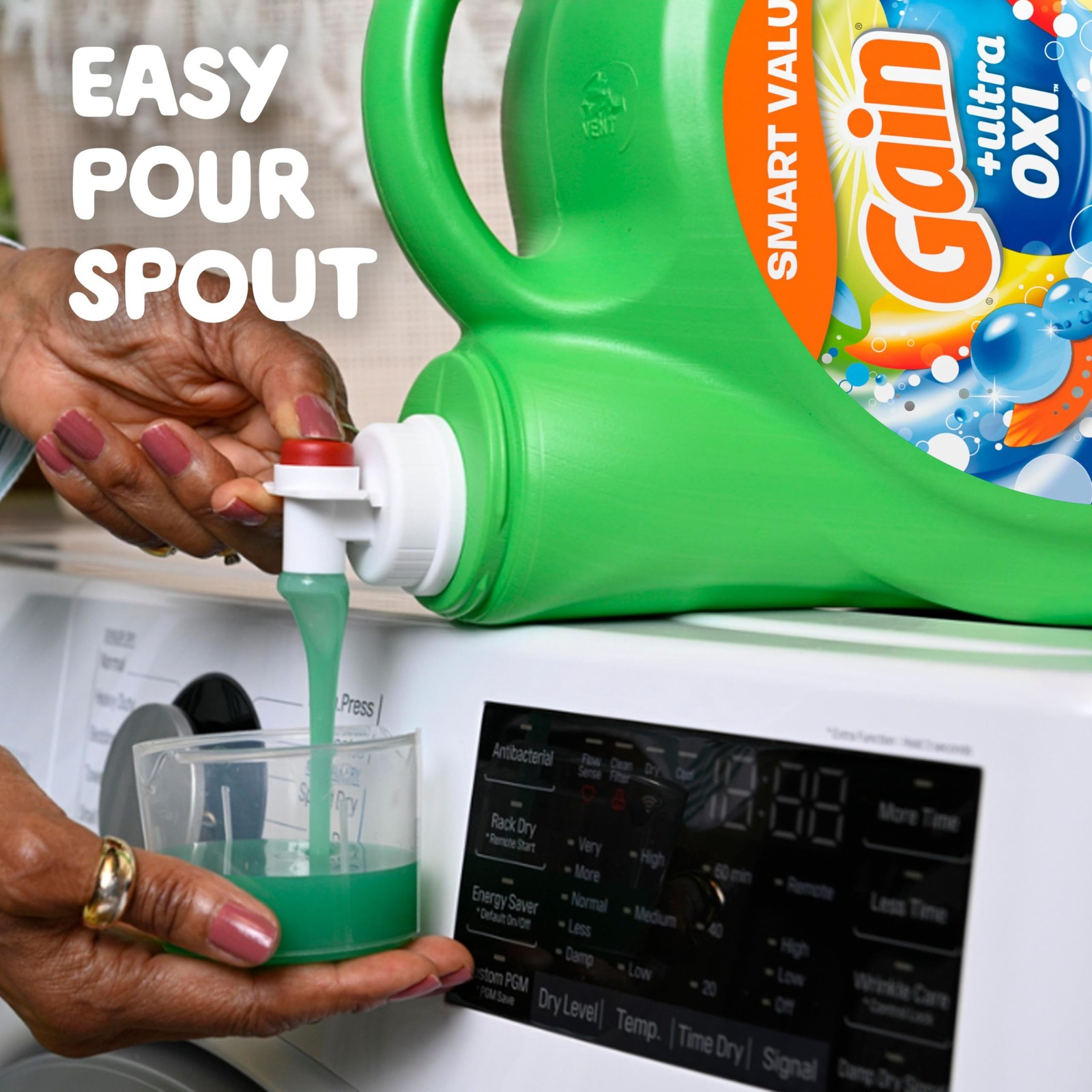 Gain Ultra OXI Liquid Laundry Detergent Waterfall Delight 154 Fl Oz HE Compat…