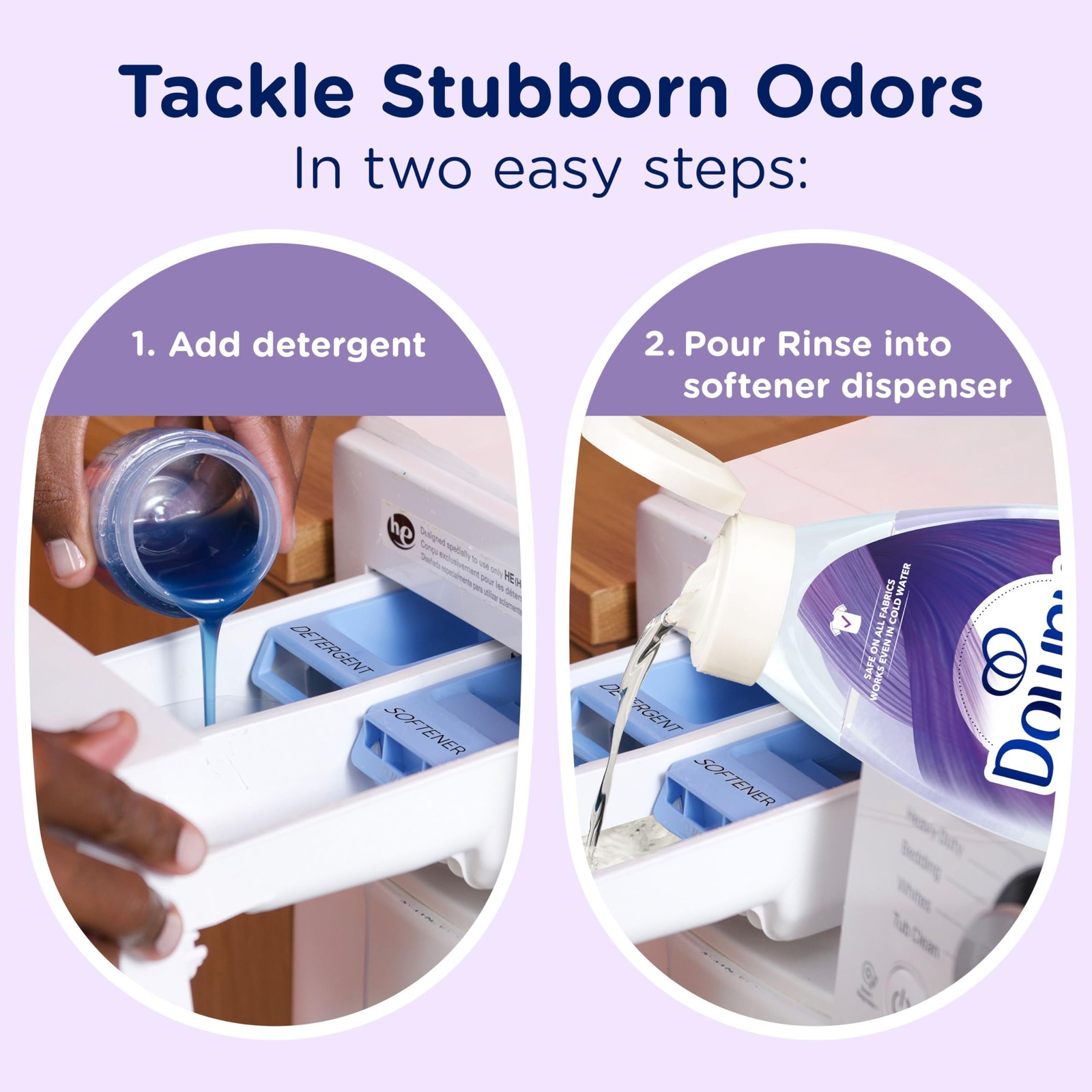 Downy RINSE & REFRESH Laundry Odor Remover and Fabric Softener, Fresh Lavende…