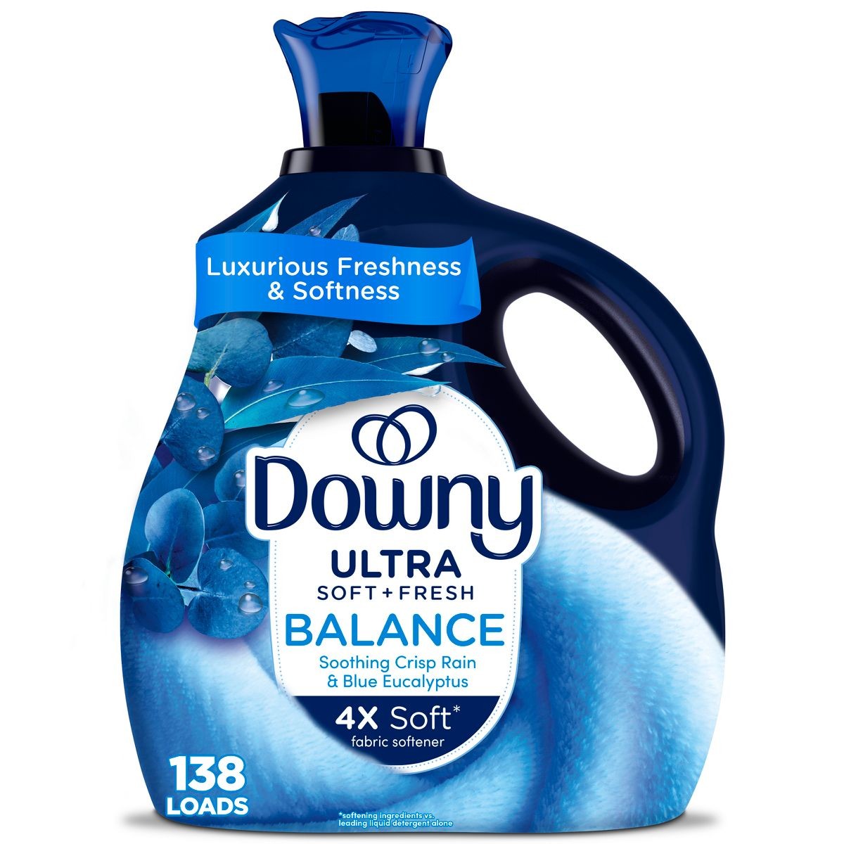 Soft + Balance Crisp Rain & Blue Eucalyptus Liquid Fabric Softener – 93fl oz