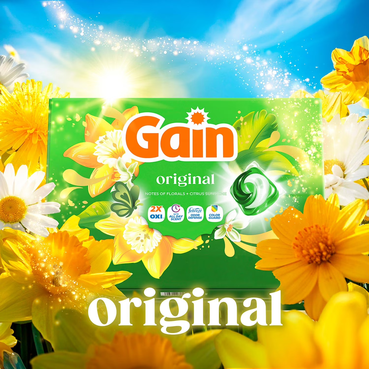 Gain Flings 4 in 1 Laundry Detergent Pacs, Original Scent, 152 ct.