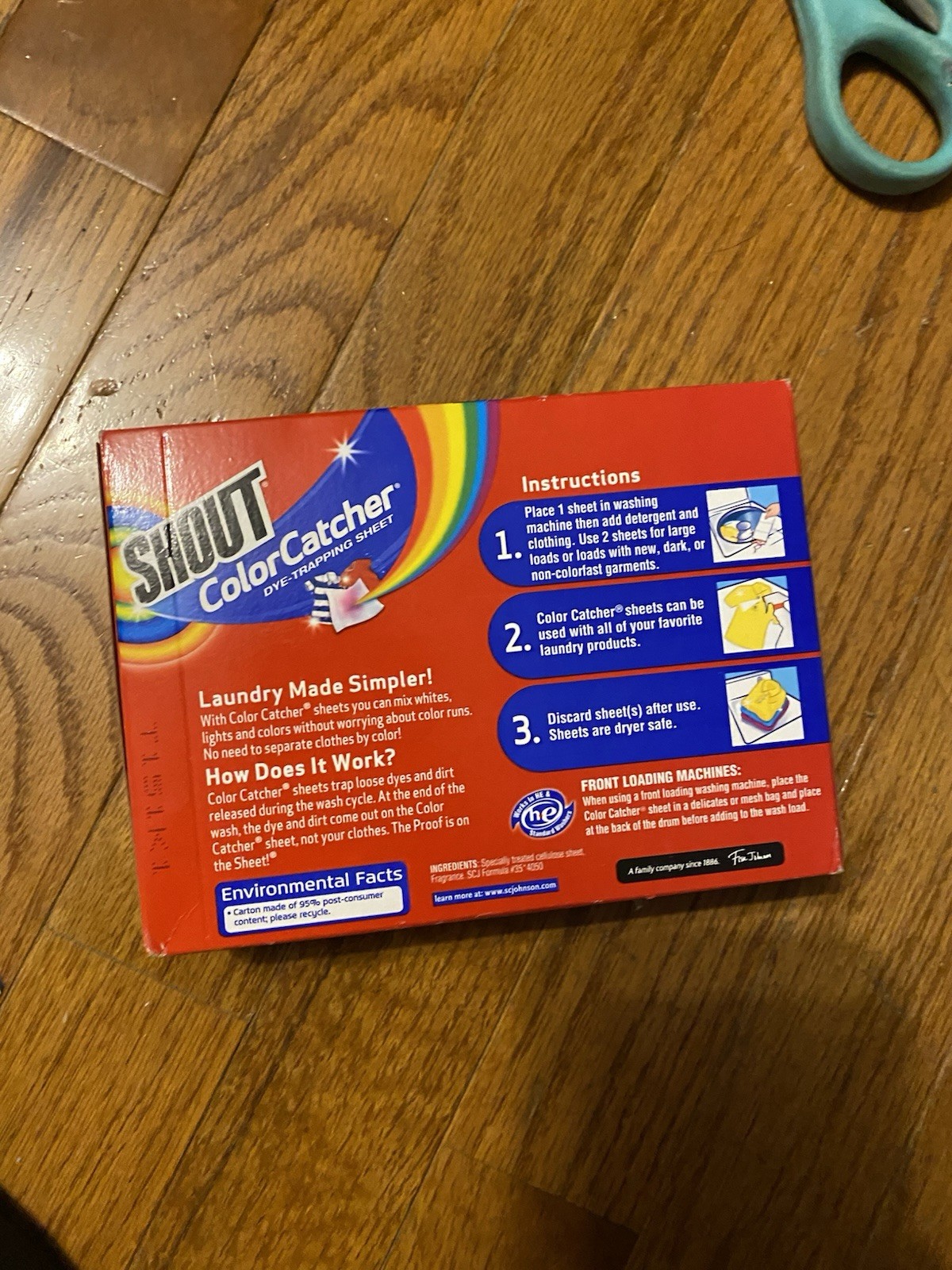 Shout Color Catcher Sheets for Laundry, Allow Mixed 24 Count (Pack of 1), Red