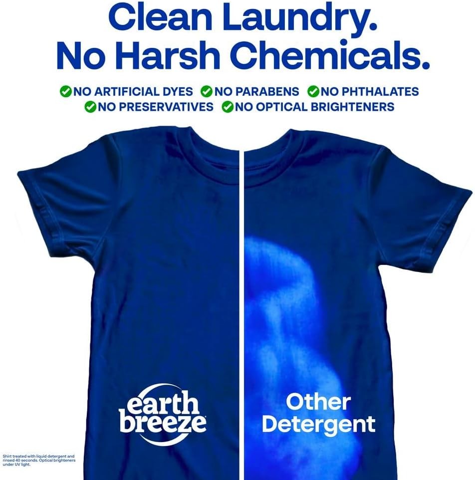 Earth Breeze Laundry Detergent Sheets Fresh Scent – 60 Loads Eco Liquidless Soap
