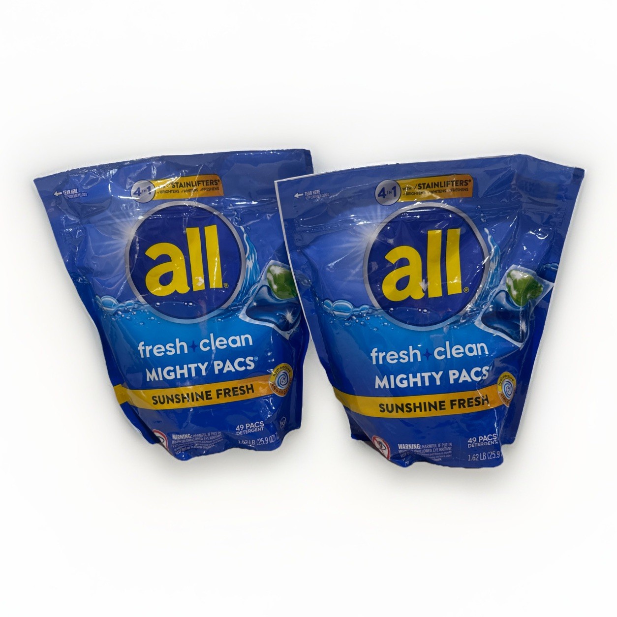All Fresh Clean Mighty PACs Sunshine Fresh 49ct Two Pack