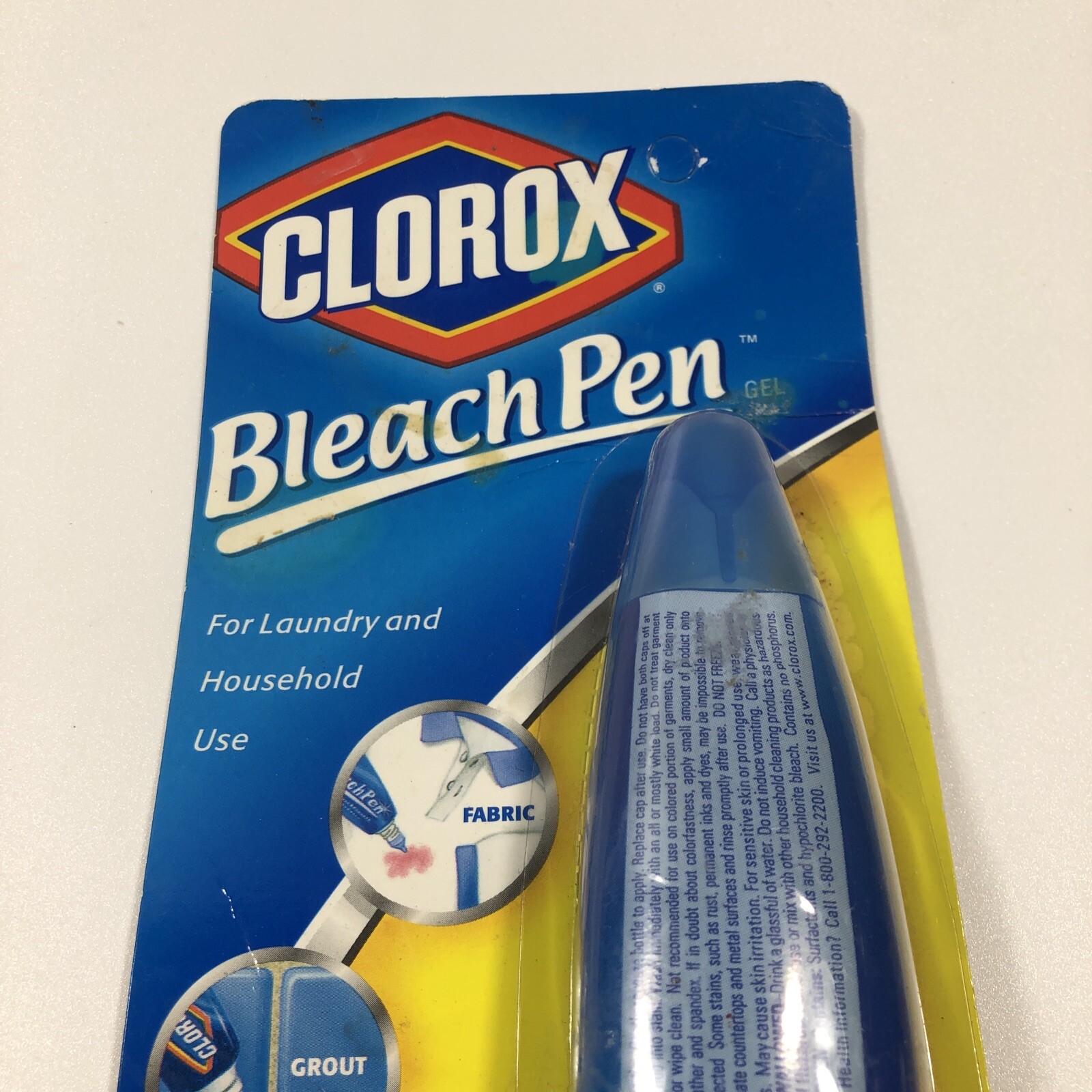 Clorox Bleach Pen DUAL TIP Zero Splash 2oz/56g Open Package FULL