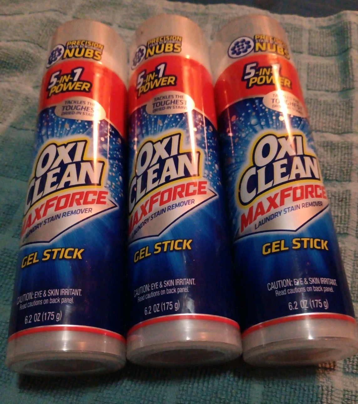 3 Oxi Clean Max Force Gel Stain Remover Oxi Stick 6.2 Oz Ea (B018)