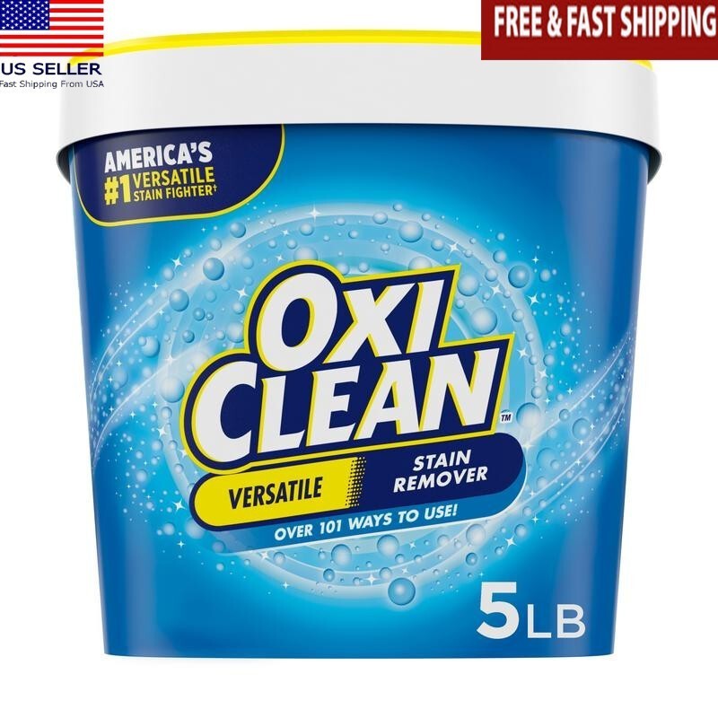 Oxygen Powered Stain Remover Powder Multi Use Laundry Home Cleaner 5 lb