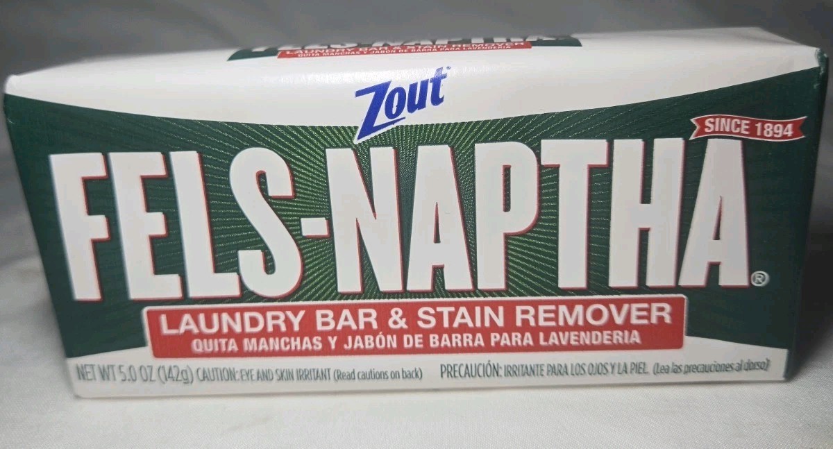 Zout Fels-Naptha Laundry Bar & Stain Remover Soap, 5 oz Made In USA