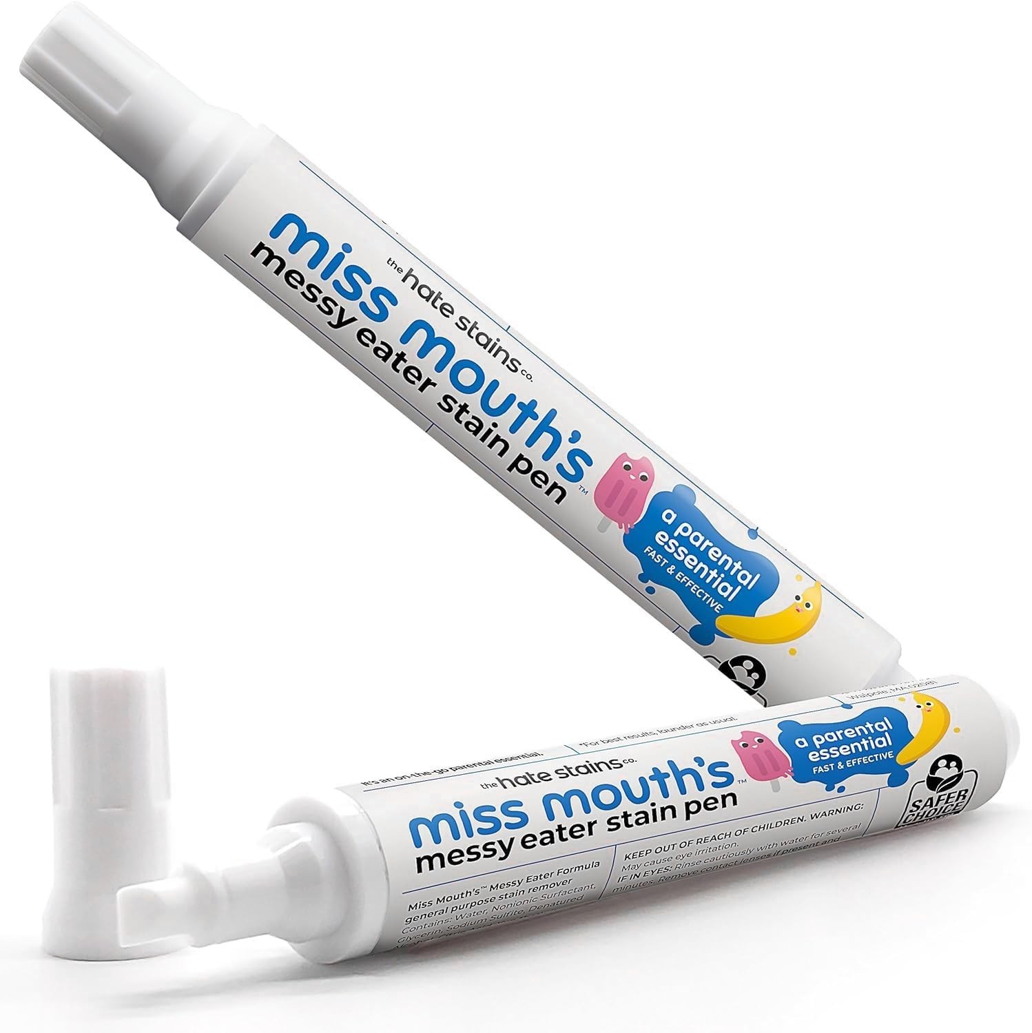 Messy Eater Stain Remover Pen, On-The-Go Travel, 2 Pack | Instant Stain Remov…