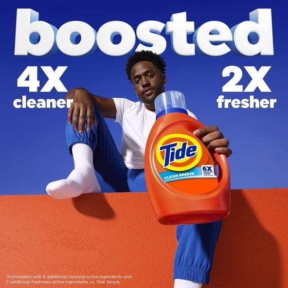 Tide Liquid Laundry Detergent Clean Breeze 80 fl oz 64 Loads Stain Remover