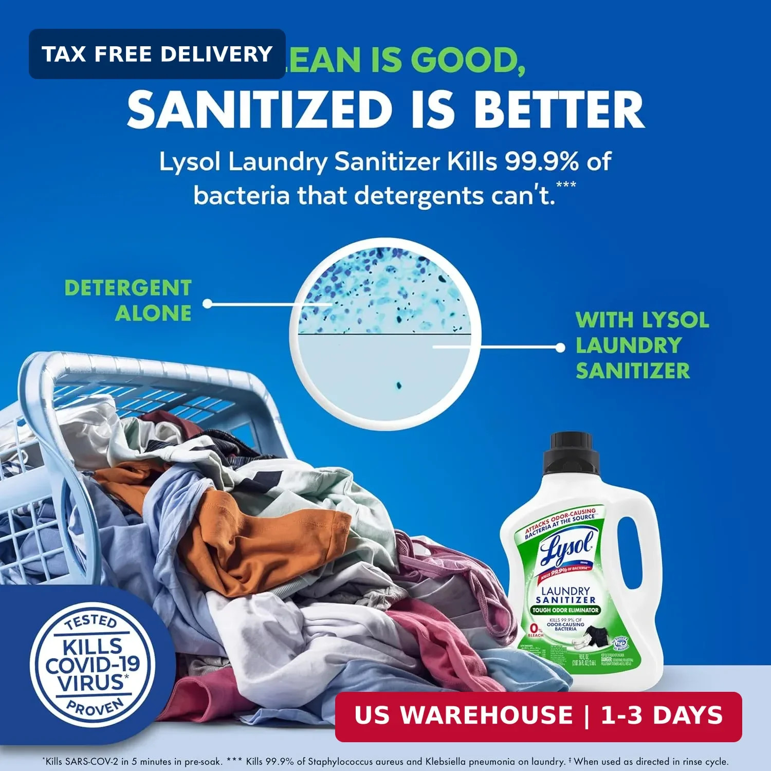 Tough Odor Eliminator Laundry Sanitizer Additive, Sanitizing Liquid for Gy