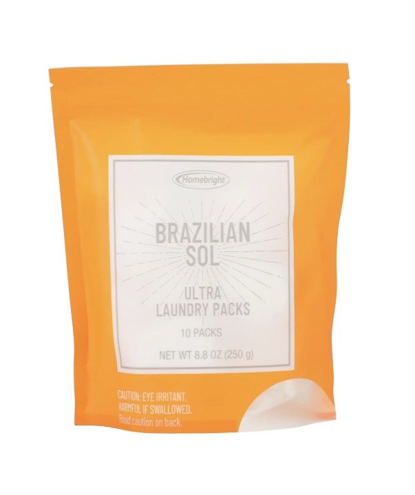 Homebright Brazilian Sol Laundry Pods, Rinse & Dryer Sheets Scent (Set Of 3)