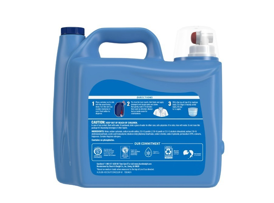 Xtra Plus OxiClean, 131 Loads Liquid Laundry Detergent, 203.1 fl oz