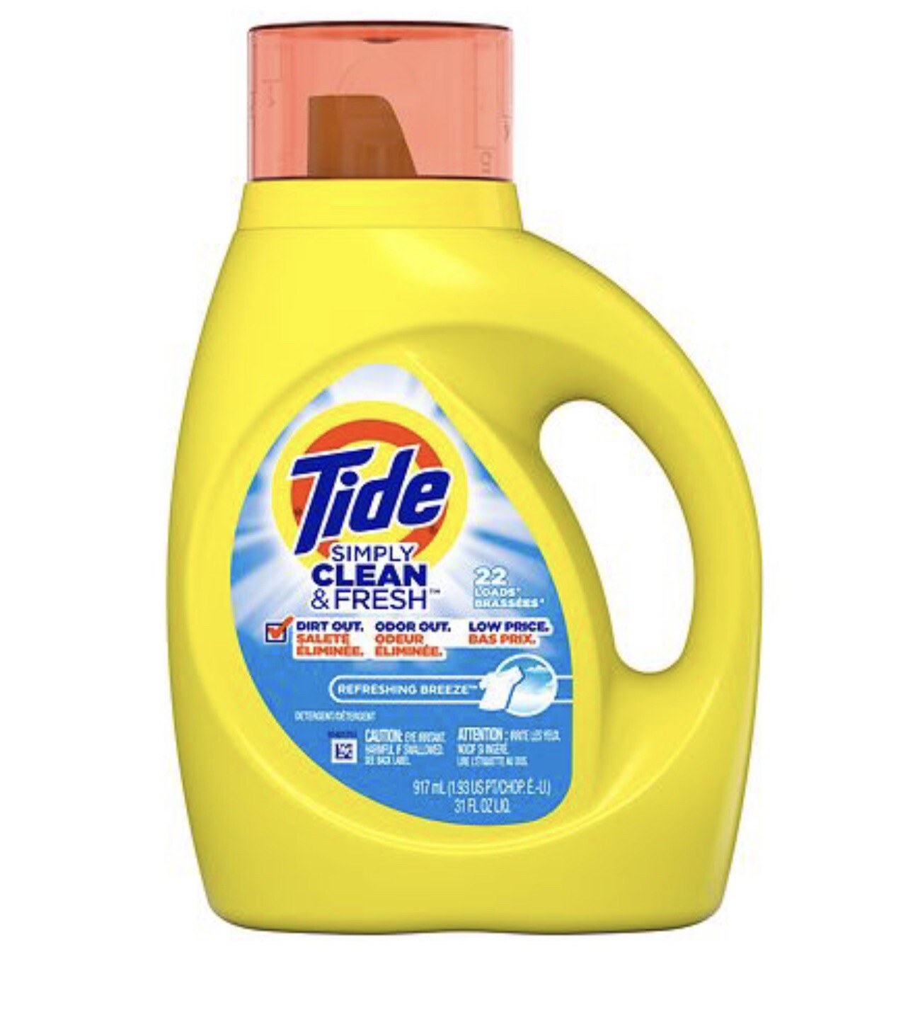 Tide Simply Refreshing Breeze 22 Loads Liquid Laundry Detergent 31 fl oz