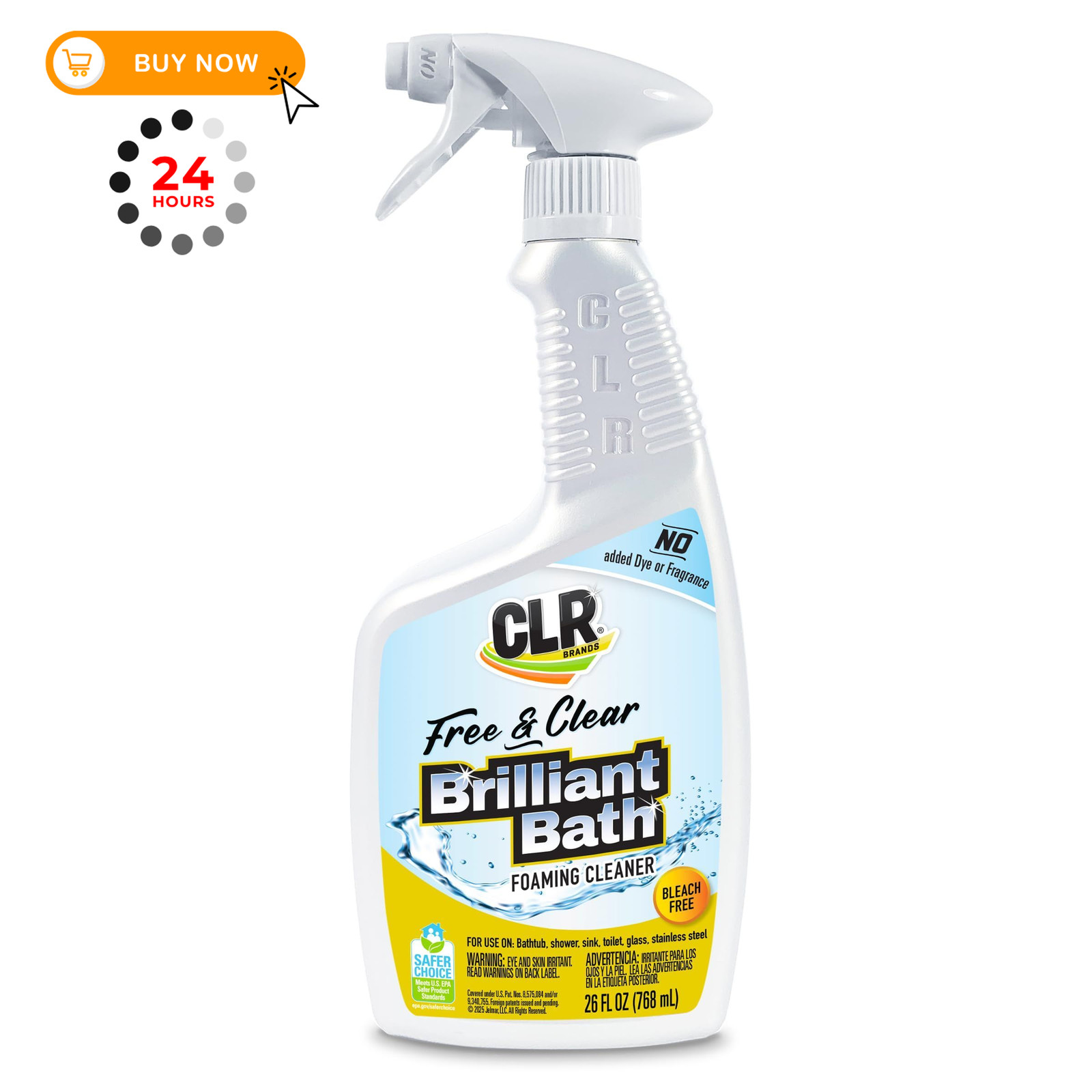 CLR Brands® Brilliant Bath Foaming Bathroom Cleaner 26 Fl Oz (Pack of 1)