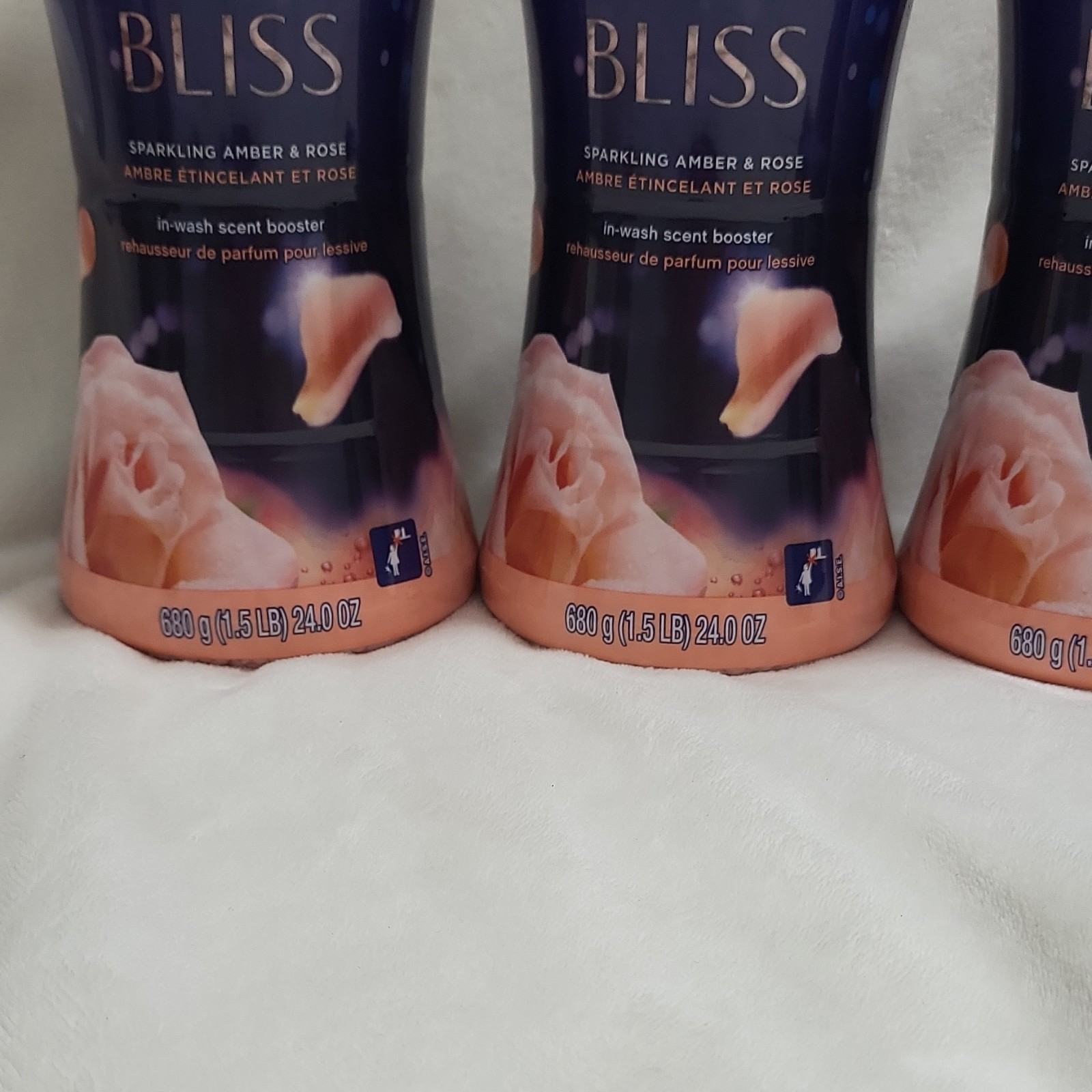 4 Downy Infusions Bliss In-Wash Scent Booster Beads Amber & Rose 24.0 oz