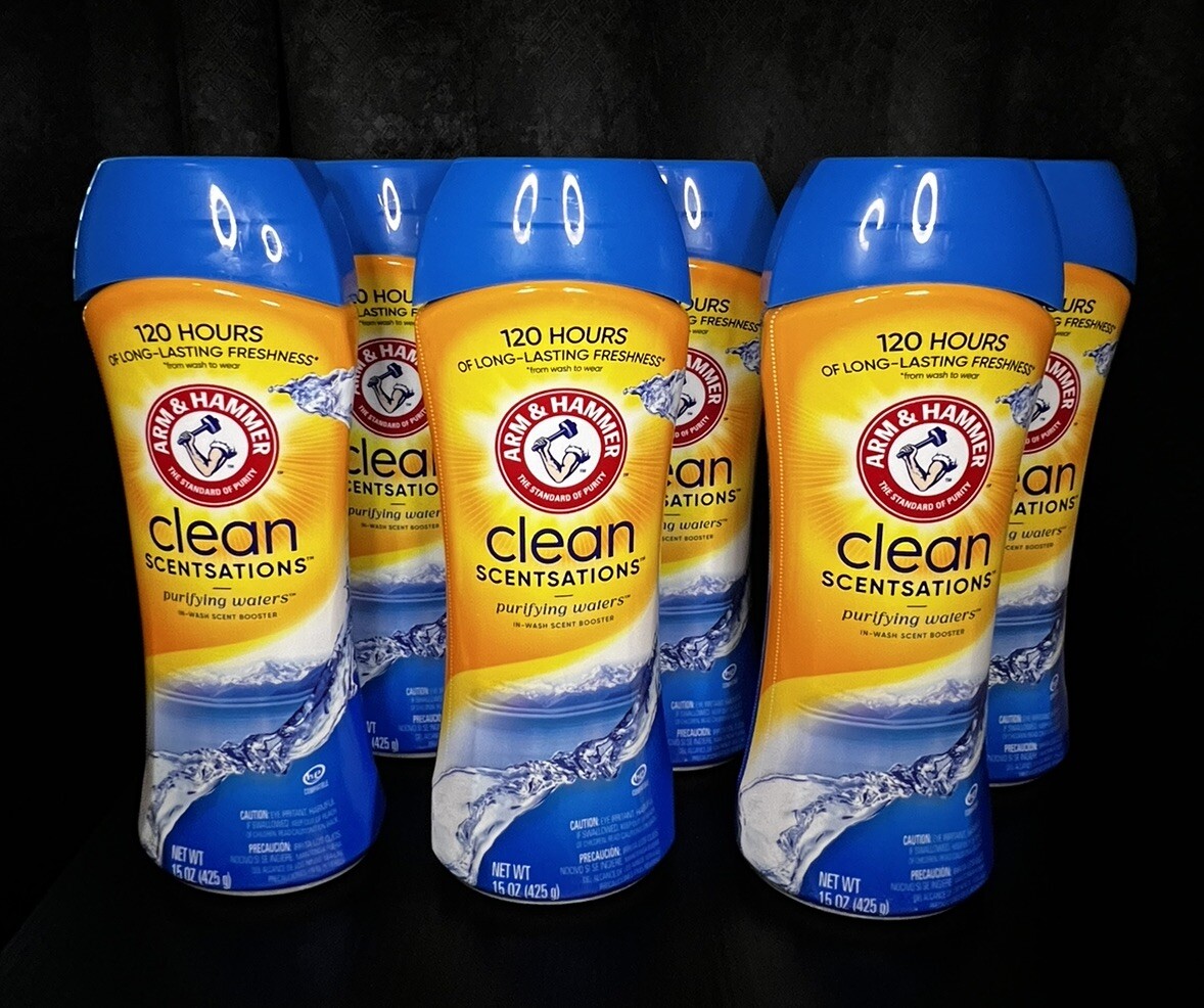 Arm & Hammer Odor Blasters In-Wash Scent Booster Purifying Waters 6 Pack 15 oz