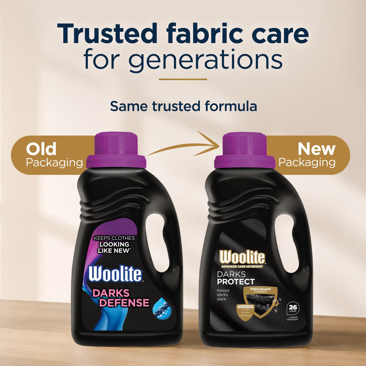 2 Pack Woolite Liquid Detergent 100oz Darks Defense 66 Loads Protects