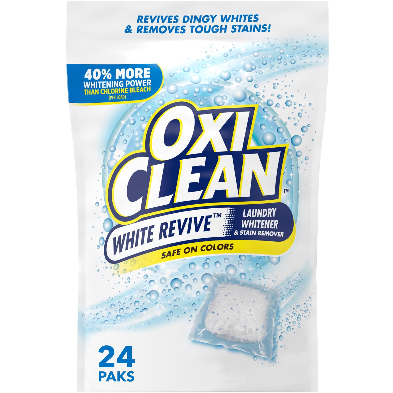 OxiClean White Revive Laundry Whitener and Stain Remover 24 Count (Pack of 1)