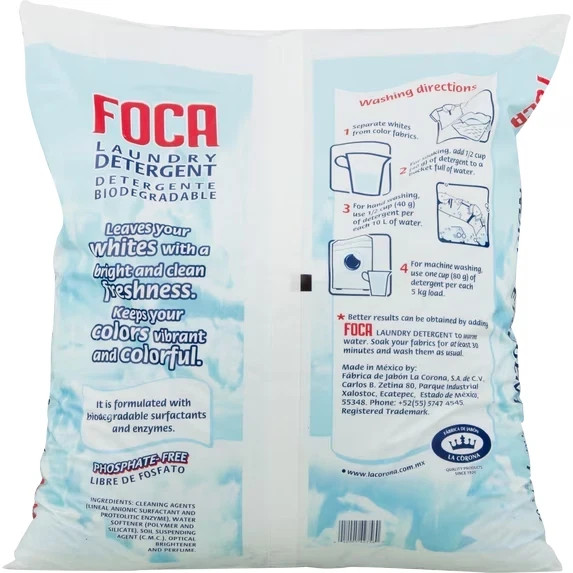 Foca Phosphate Free Laundry Detergent, 176.36 oz. USA Free Fast Shipping.