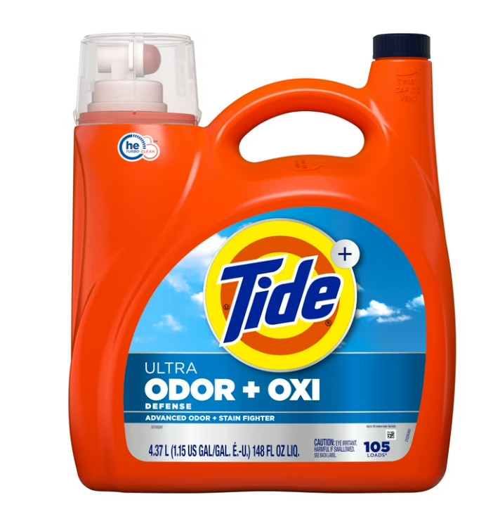 Tide Ultra Odor Defense + Oxi Liquid Detergent 148 fl oz 105 Loads