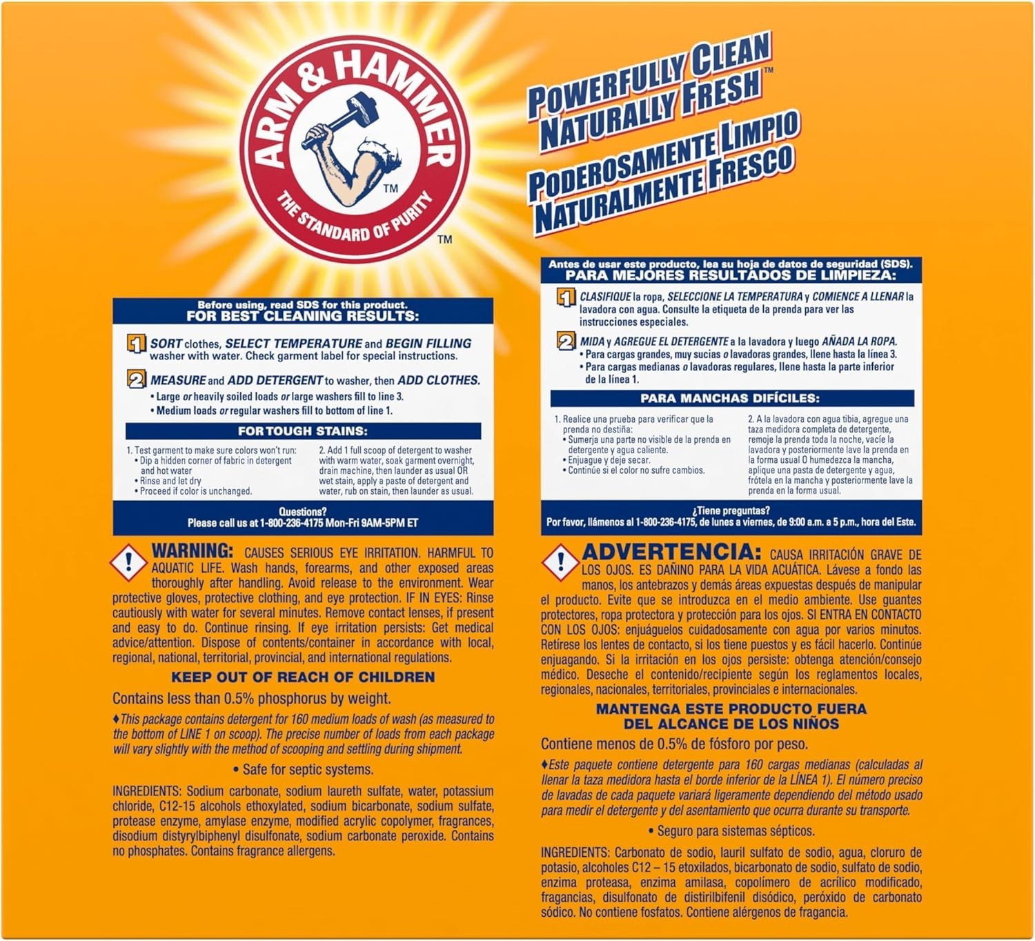 Extra Cleaning Power Detergent 9.86 lb Pack of 3 – Refreshing Clean Burst Scent