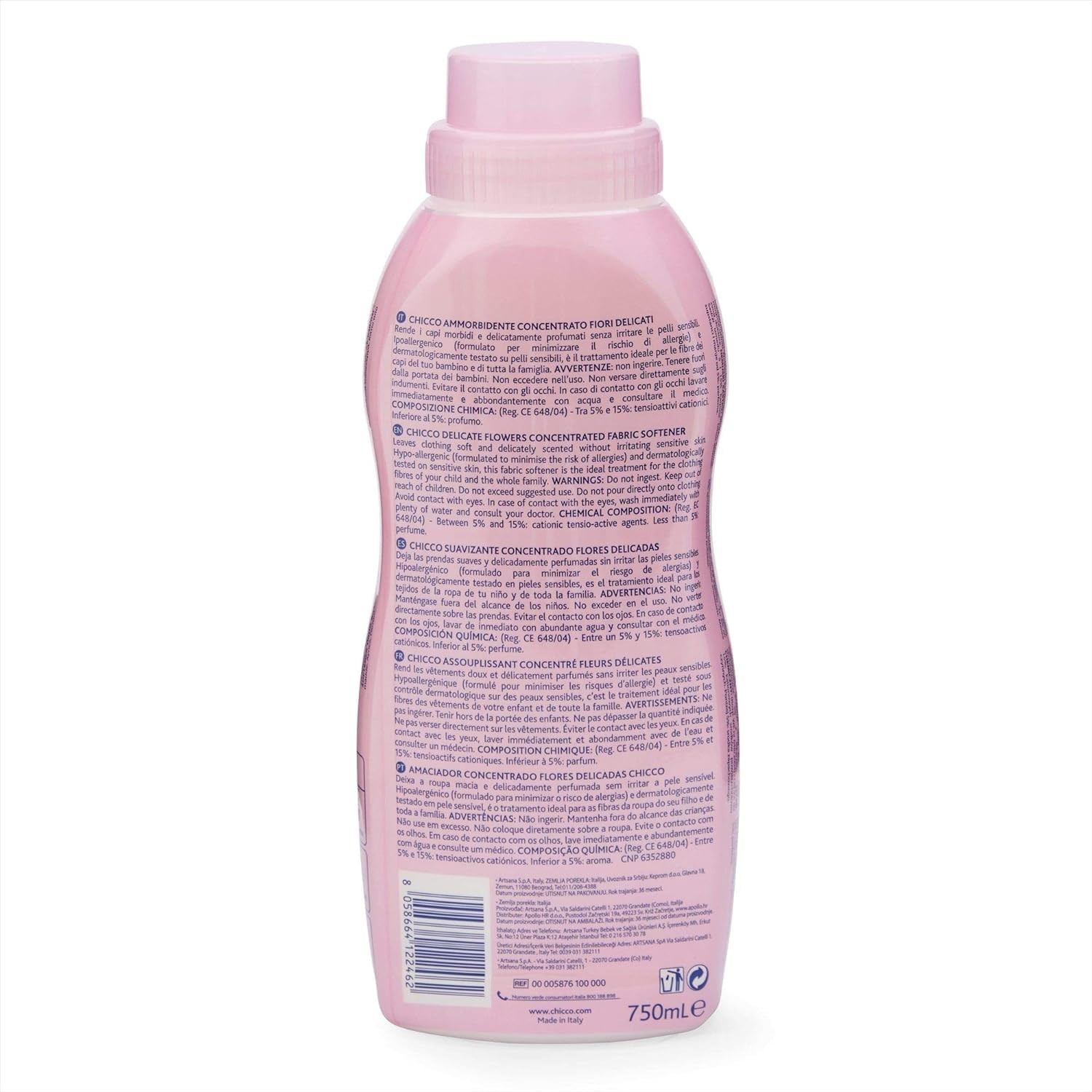Chicco Delicate Flowers Fabric Softener – Baby Clothing Care 750ml Free Shipping