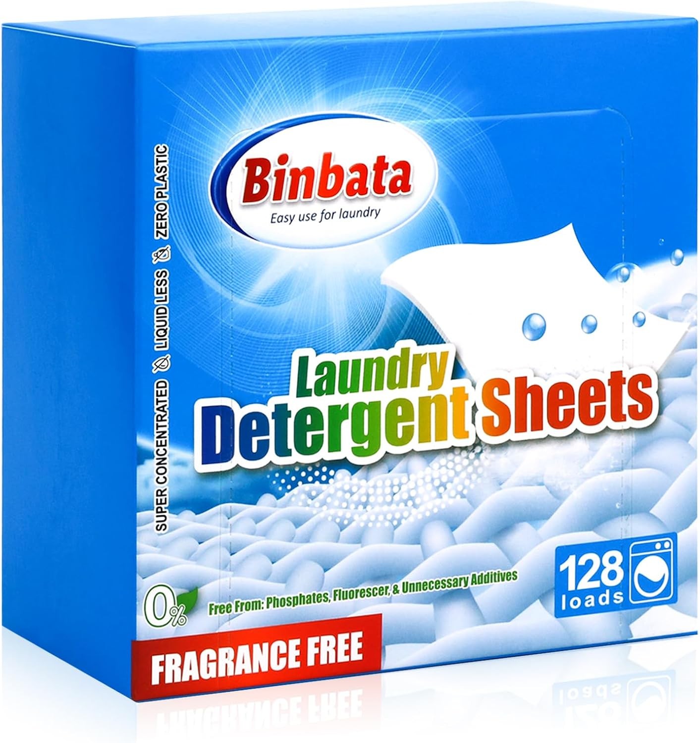 Laundry Detergent Sheets, Up To 128 Loads Hypoallergenic Eco-Friendly Unscented